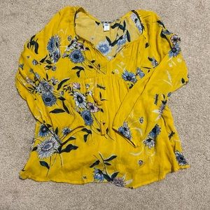 Floral Long-sleeve Blouse